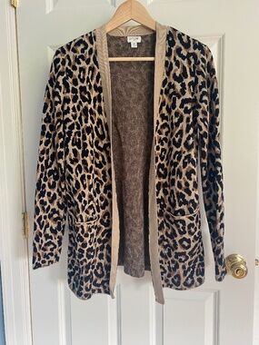 J.Crew animal print cardigan